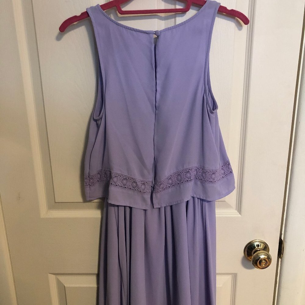 Womens Decree Layered Dress in Lavender Size S - Picture 3 of 4